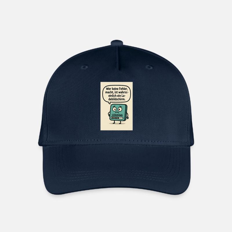 Wer keine Fehler, macht, - Kinder Bio Basecap - Navy
