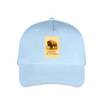 La force du bison de terre - Casquette de baseball bio Enfant - bleu clair - Devant