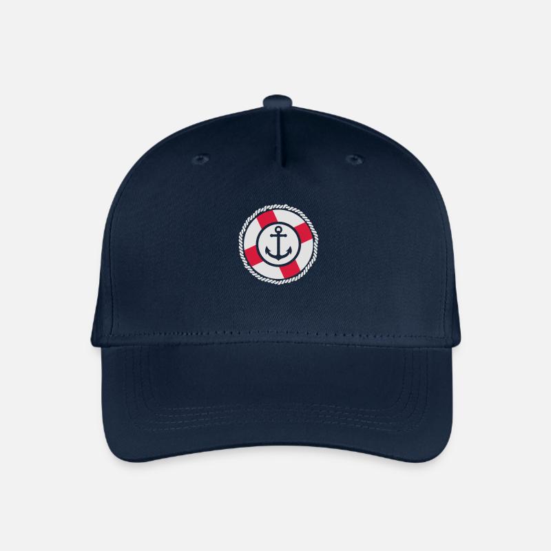 Rettungsring Anker - Kinder Bio Basecap - Navy