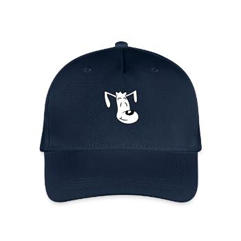 Hund Gesicht Kleiner Glücklicher Welpe Haustier - Kinder Bio Basecap - Navy - Vorne