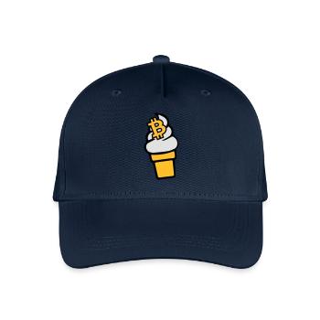 Bitcoin-Cream - Organic Kids’ Baseball Cap - navy - Front