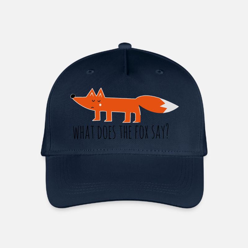fuchs fox what does the fox say lustige sprüche - Kinder Bio Basecap - Navy