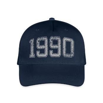 1990 Jahrgang - Kinder Bio Basecap - Navy - Vorne