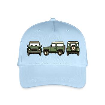 Geländewagen - Kinder Bio Basecap - Hellblau - Vorne