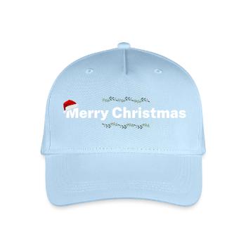 Merry Christmas – Festliches Design - Kinder Bio Basecap - Hellblau - Vorne