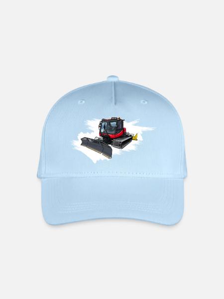 Pistenraupe im Schnee - Kinder Bio Basecap - Hellblau