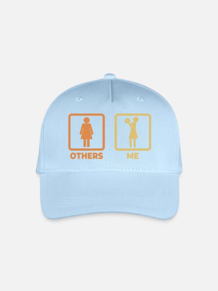 Cheerleading Strichfiguren - Kinder Bio Basecap - Hellblau