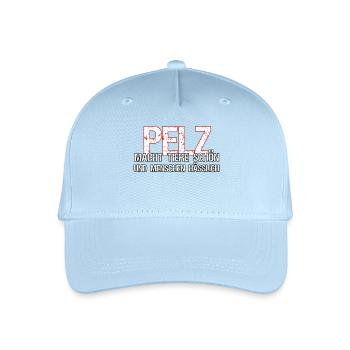Pelz Tier Tiere Tierschutz Tierschützer Geschenk - Kinder Bio Basecap - Hellblau - Vorne