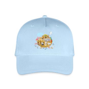 Arche Noah mit niedlichen Tieren - Kinder Bio Basecap - Hellblau - Vorne