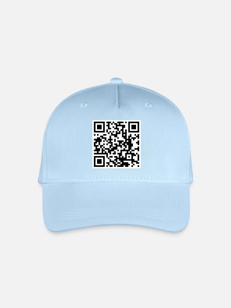 QR-Code-Zitat lustiger Humor - Kinder Bio Basecap - Hellblau