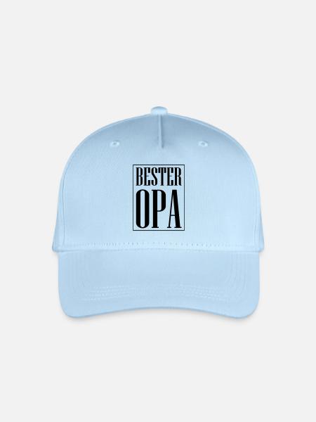 Bester Opa Spruch - Kinder Bio Basecap - Hellblau