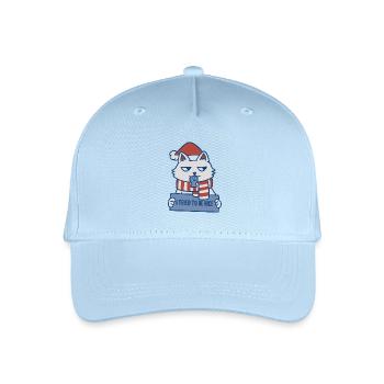 Ich habe versucht, eine nette Weihnachtskatze zu sein - Kinder Bio Basecap - Hellblau - Vorne