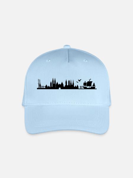 Skyline Hansestadt Lübeck | HL - Kinder Bio Basecap - Hellblau