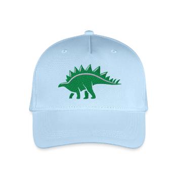 Stegosaurus bestickt - Kinder Bio Basecap - Hellblau - Vorne