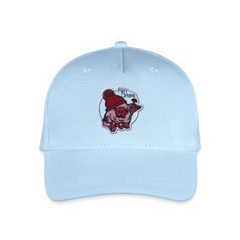 Weihnachtliches Schweinchen - Kinder Bio Basecap - Hellblau - Vorne
