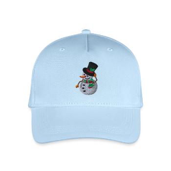 Schneemann - Kinder Bio Basecap - Hellblau - Vorne