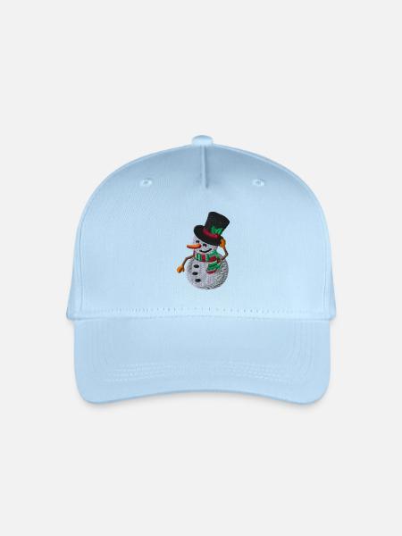 Schneemann - Kinder Bio Basecap - Hellblau
