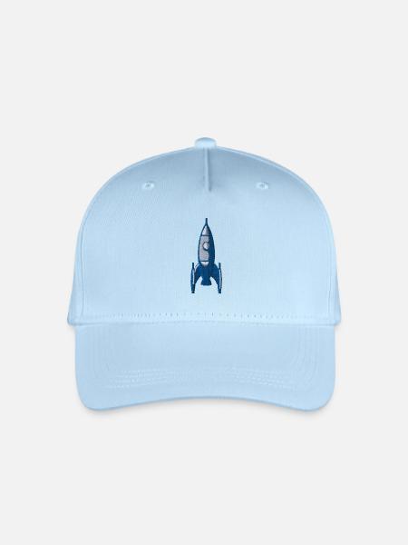 Rakete - Kinder Bio Basecap - Hellblau