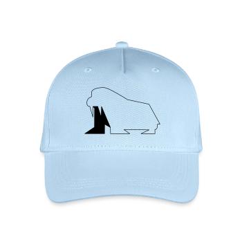 Walrus 02 - Organic Kids’ Baseball Cap - light blue - Front