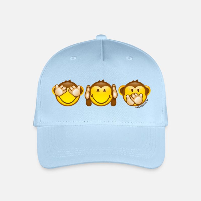 SmileyWorld Affen Als Smileys - Kinder Bio Basecap - Hellblau