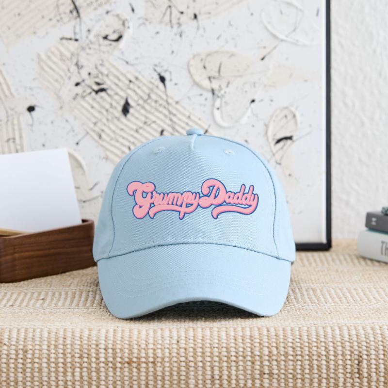 Grumpy Daddy Retro Script - Farbe "Bubble Gum" Kinder Bio Basecap