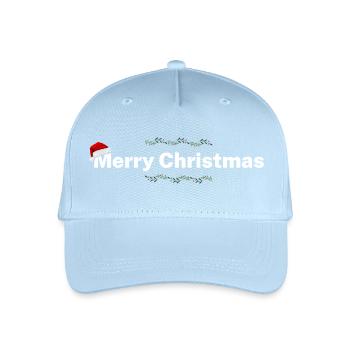 Merry Christmas – Festliches Design - Kinder Bio Basecap - Hellblau - Vorne