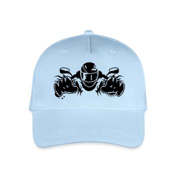 conduire une moto - Casquette de baseball bio Enfant - bleu clair - Devant