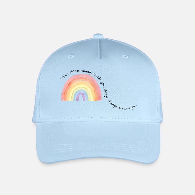 When things change inside you,.... - Kinder Bio Basecap - Hellblau