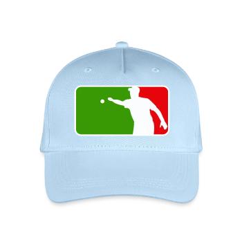 Petanque Boule Petanca Major League Style ITALY - Kinder Bio Basecap - Hellblau - Vorne