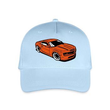 Voiture de sport camaro - Casquette de baseball bio Enfant - bleu clair - Devant