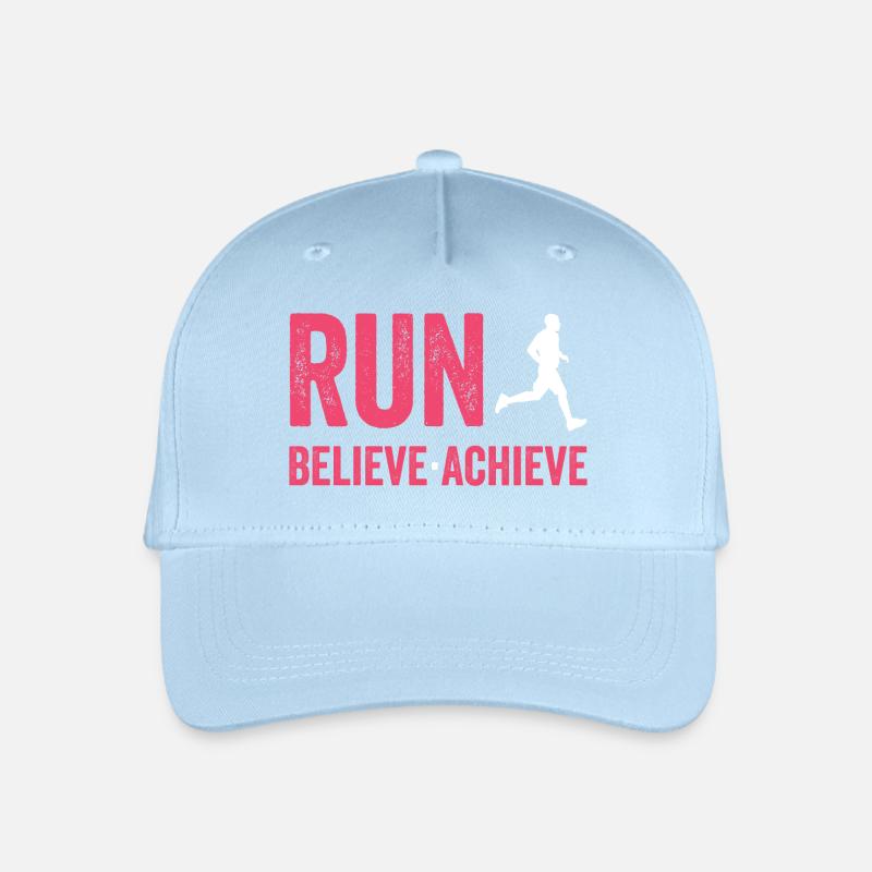 Marathon - Laufen. Glauben. Erreichen. - Kinder Bio Basecap - Hellblau
