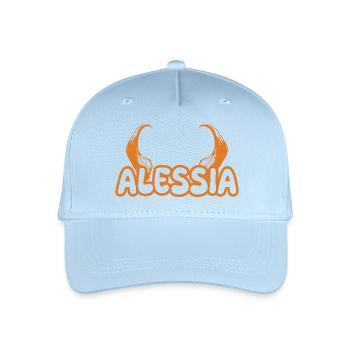 Geschenk für Alessia - Kinder Bio Basecap - Hellblau - Vorne