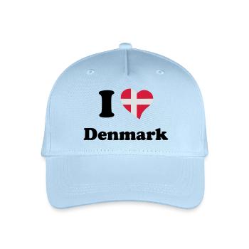 I love Denmark - J'aime le Danemark - Casquette de baseball bio Enfant - bleu clair - Devant