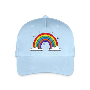 Arc-en-ciel sur les nuages - Casquette de baseball bio Enfant - bleu clair - Devant