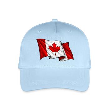 Kanada Kanadische Flagge - Kinder Bio Basecap - Hellblau - Vorne