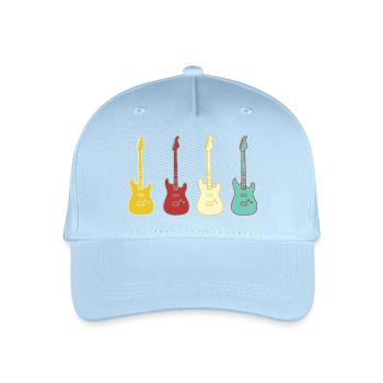 Pop Guitars - Organic Kids’ Baseball Cap - light blue - Front