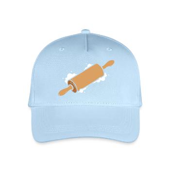 Nudelholz Einfach Symbol - Kinder Bio Basecap - Hellblau - Vorne