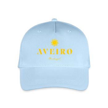 Aveiro Portugal Sonnenlogo - Kinder Bio Basecap - Hellblau - Vorne