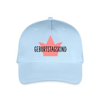 Anniversaire Fille Couronne Cadeau Anniversaire - Casquette de baseball bio Enfant - bleu clair - Devant