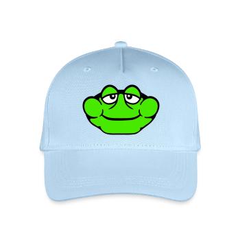 Frog Toad Smiles Funny Comic Happy Cool - Organic Kids’ Baseball Cap - light blue - Front