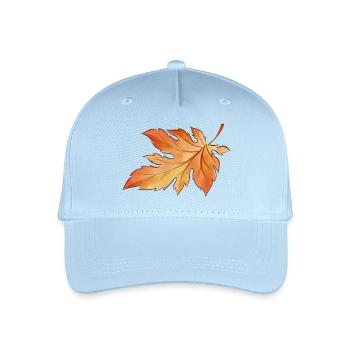 Herbst Blatt Jahreszeit Oktober Wetter - Kinder Bio Basecap - Hellblau - Vorne