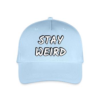 Stay Weird Bold Typography - Organic Kids’ Baseball Cap - light blue - Front