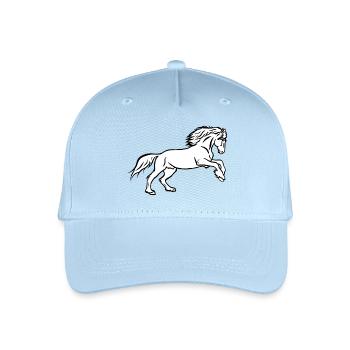 Pferde-Power - Kinder Bio Basecap - Hellblau - Vorne