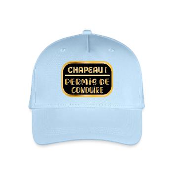 Chapeau Permis de Conduire - Casquette de baseball bio Enfant - bleu clair - Devant