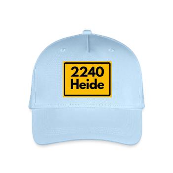 OLD POSTCODE POSTCODE RETRO 2240 HEIDE MARSHENLAND - Organic Kids’ Baseball Cap - light blue - Front