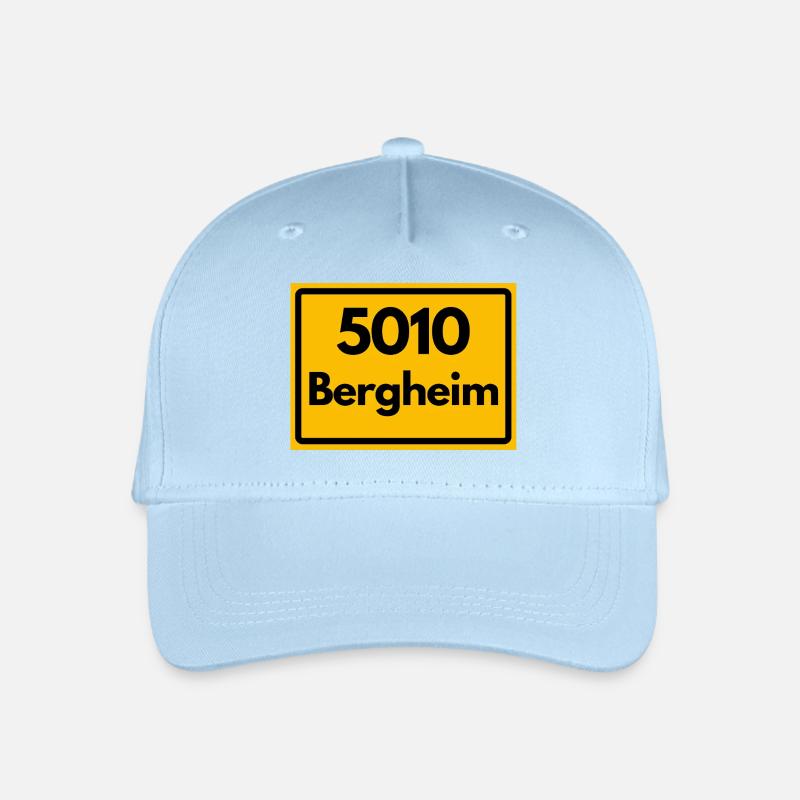ALTE POSTLEITZAHL PLZ RETRO 5010 BERGHEIM - Kinder Bio Basecap - Hellblau