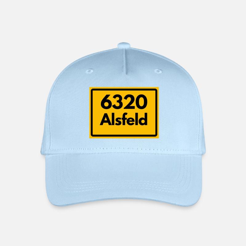 ALTE POSTLEITZAHL PLZ RETRO 6320 ALSFELD – RATHAUS - Kinder Bio Basecap - Hellblau