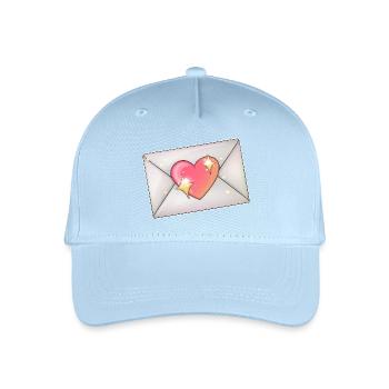 Heart in Envelope Romantic Illustration - Organic Kids’ Baseball Cap - light blue - Front