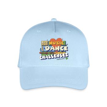 turn up the music 70er jahre spruch siebziger - Kinder Bio Basecap - Hellblau - Vorne