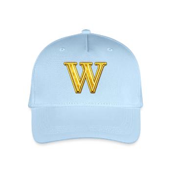 Monogramme W doré - Casquette de baseball bio Enfant - bleu clair - Devant